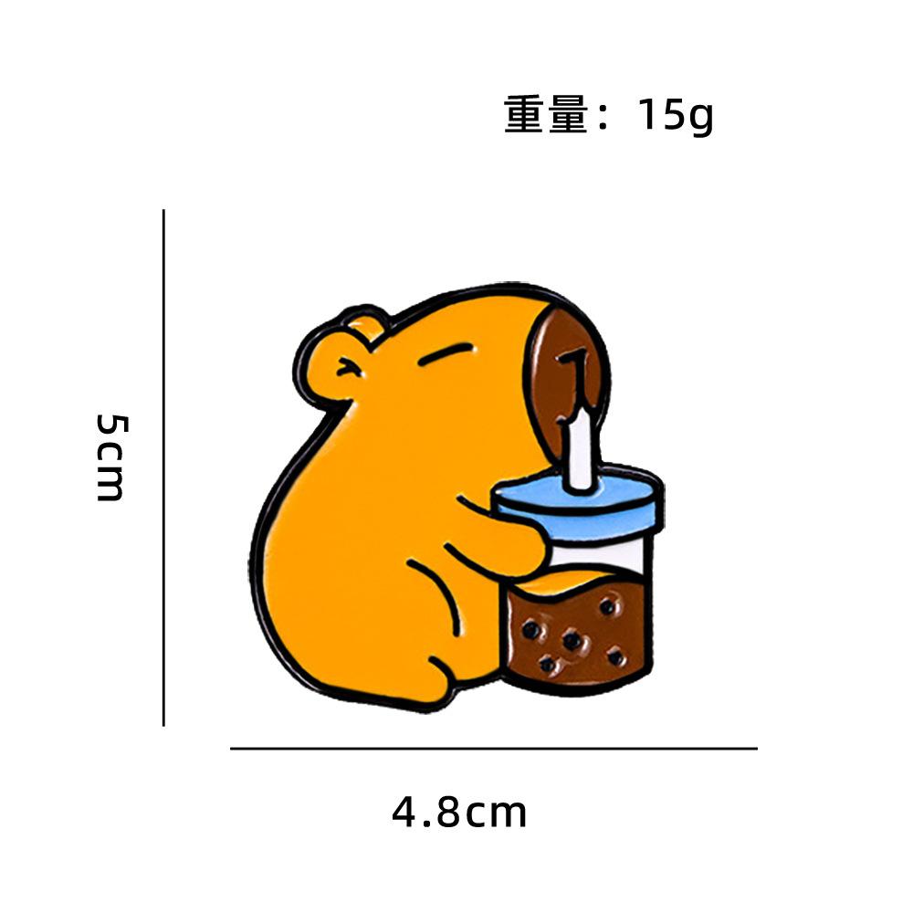 Strong Adsorption Metal Capybara Fridge Magnet, Creative Cute Cartoon Animal Magnetic Sticker, Decorative Magnet for Home Kitchen Refrigerator