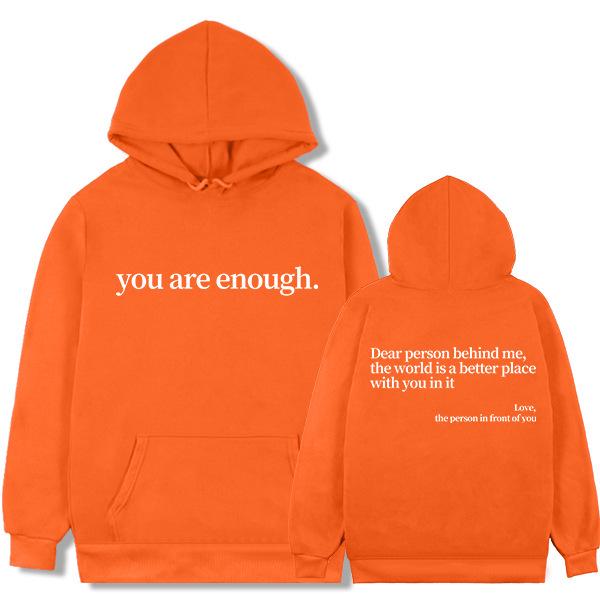 2024 European & American Fashion "Dear Person Behind Me" Loose Hoodie