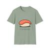 Unisex Softstyle T-Shirt Minimalist Sushi Centered Salmon Nigiri Calm Vibes Tee