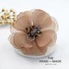 Korean Fabric Flower Brooch Corsage: Elegant Gauze Pin for Women