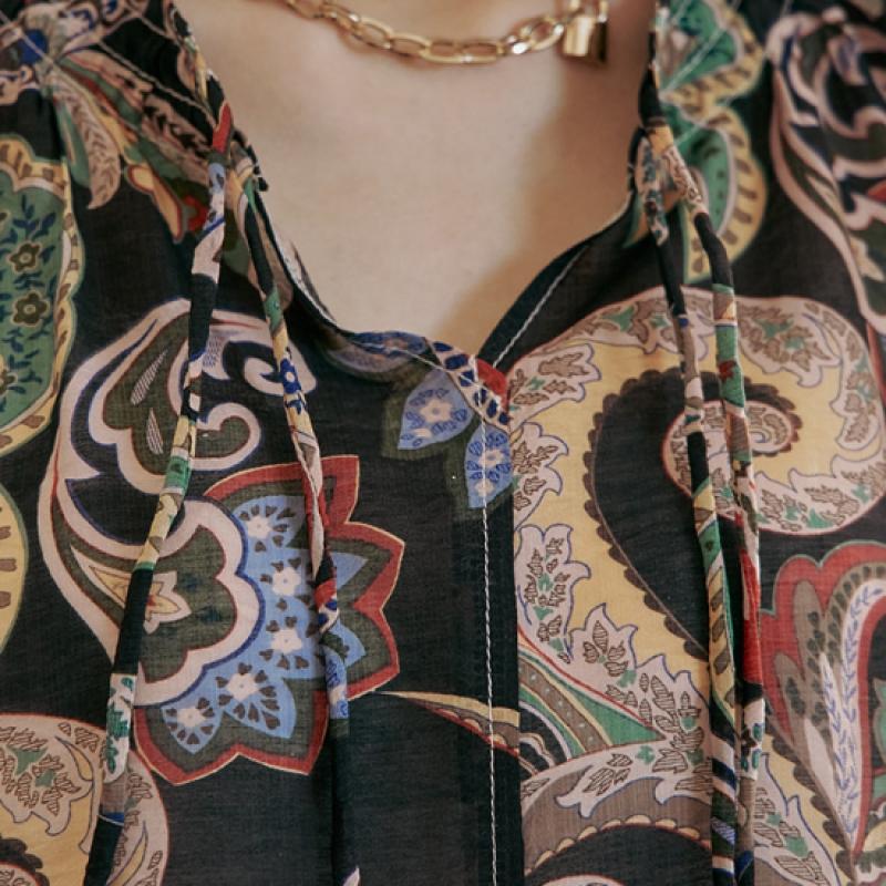 MAXZA Paisley Strap Blouse Ze04qb001na