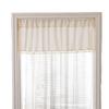 Cotton And Linen Fringed Kitchen Window Drapery French Striped Rod Pocket Curtain