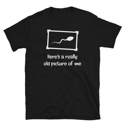 Voici Une Très Vieille Photo De Moi T-shirt Drôle Teeshirt Sperme Anniversaire Teeshirt