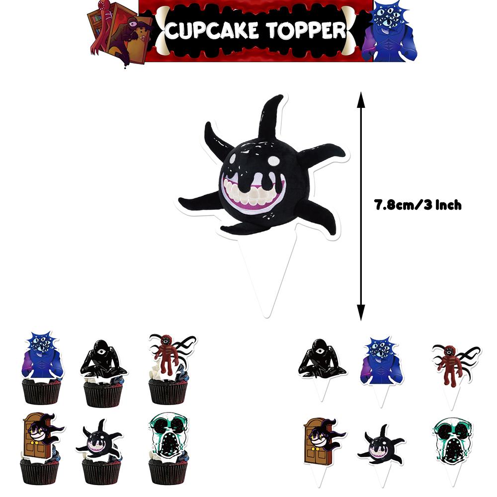 32pcs Roblox Doors Party Decorations Include Cake Topper, Banner, Balloons