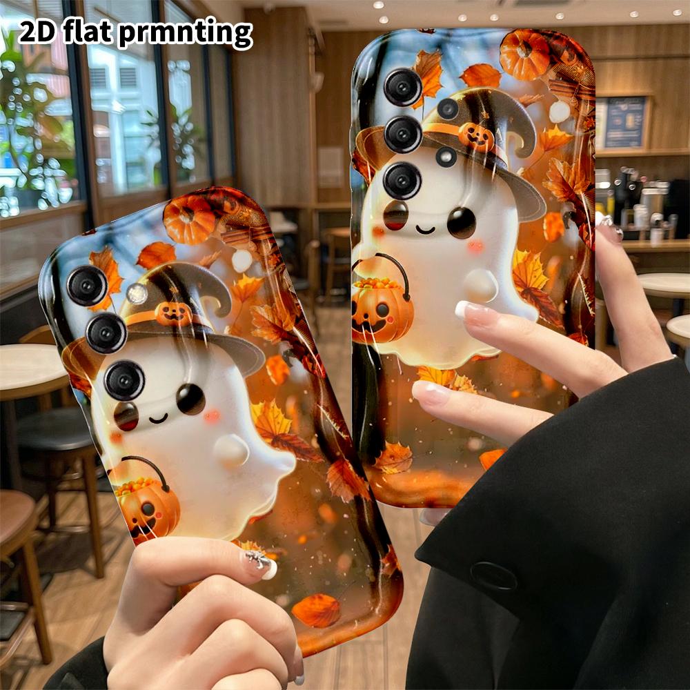Phone case: 2D flat, suitable for Samsung Galaxy A34 A35 M05 M06 S20 S22 S21 FE Plus 5G protective case, autumn forest background, perfect Christmas a