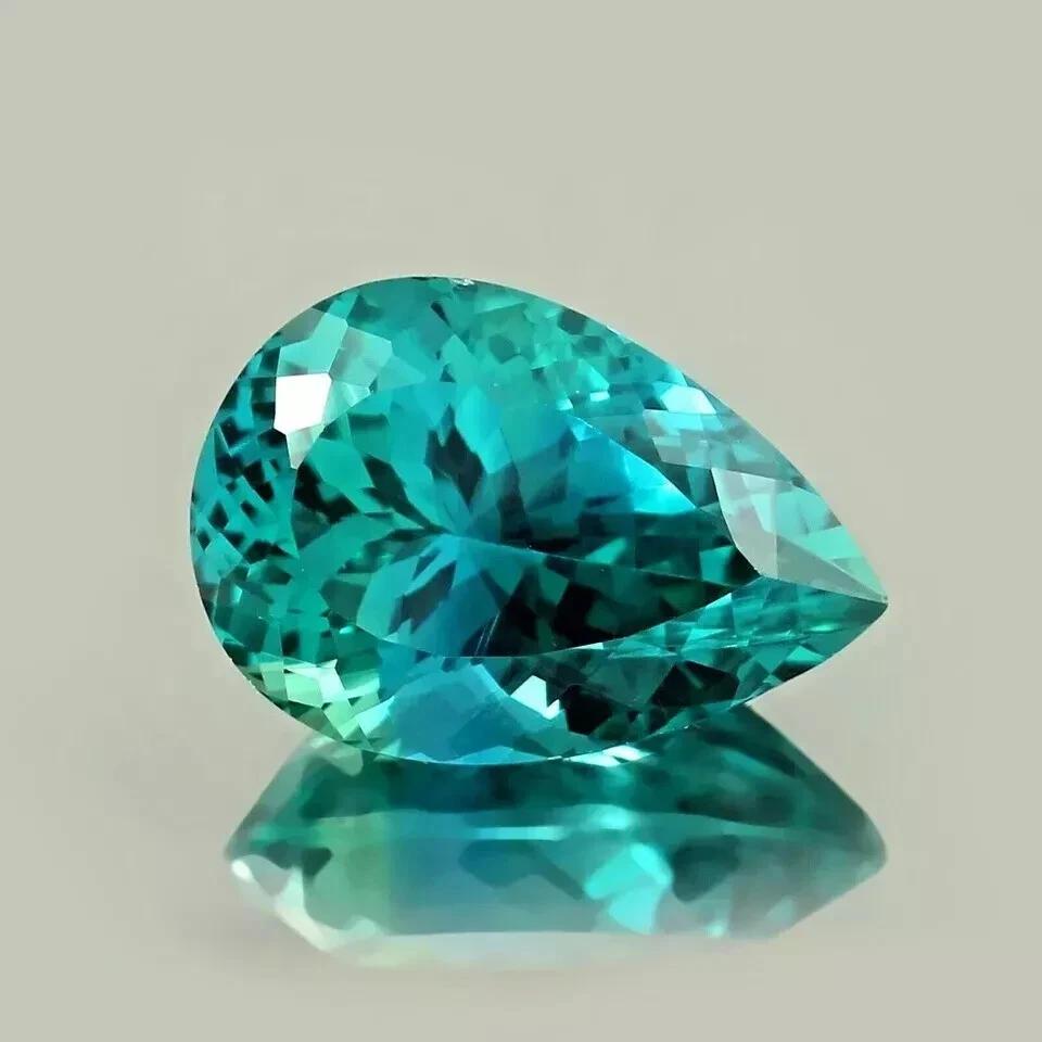 10-12 Ct Natural Awesome Blue Green Sapphire Pear Cut Stunning Gemstone