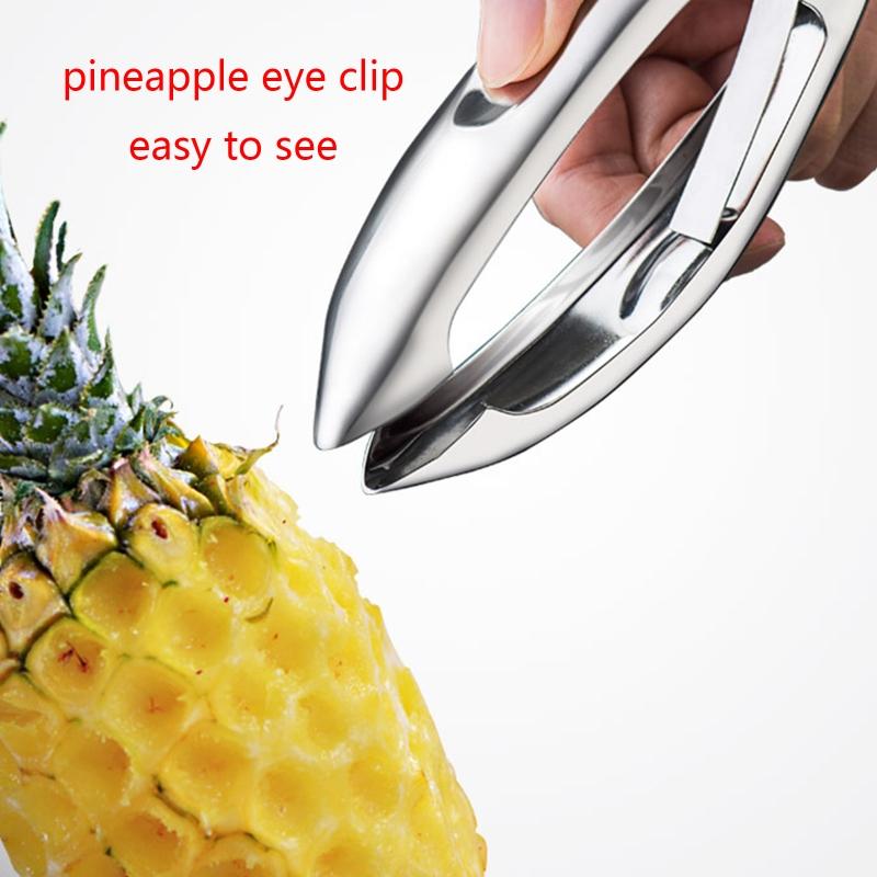 Pineapple Peeler Remover Fruit Slicer Eye Cutter Kitchen Tools Stainless Steel Pineapple Eye Remover Pineapple Clip