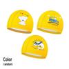 Children's PU Swim Cap: Non-Tightening, Ear-Protecting, Cute Cartoon Design for Boys and Girls.