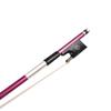 4 4 Violin Fiddle Bow Carbon Fiber Round Stick Ebony Frog White Horsehair Well Balanced Violin Bow