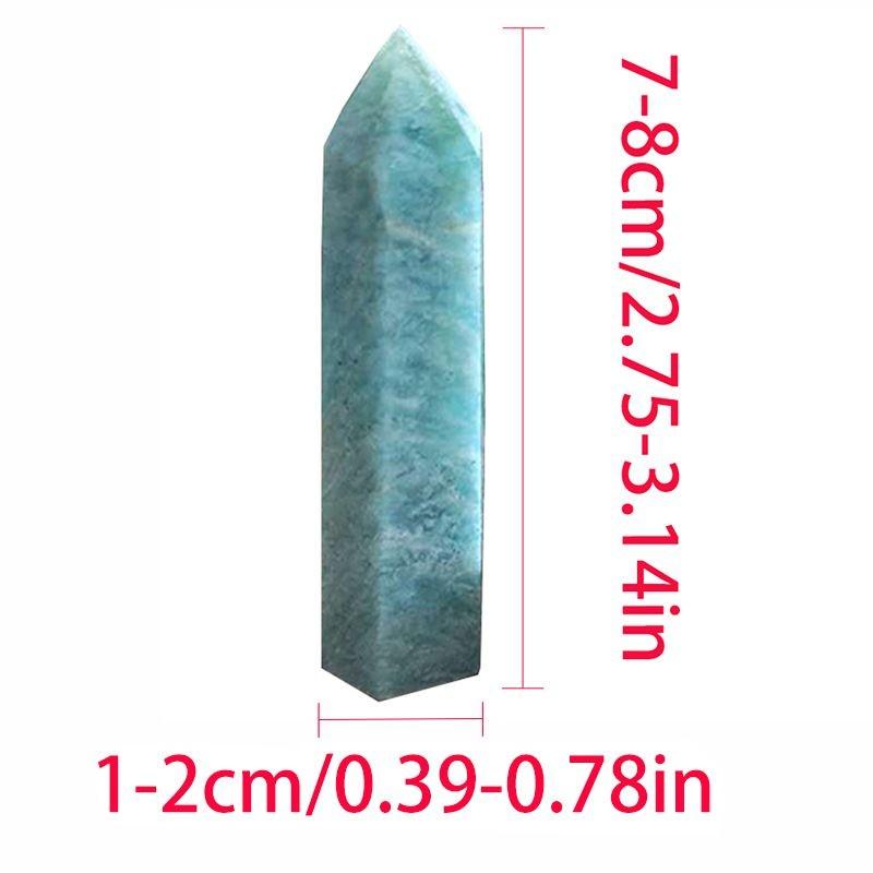 Unique 1pc Natural Blue Amazonite Stone Crystal Wand For Spiritual Growth And Healing