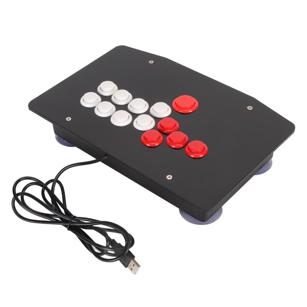 Arcade Fight Stick with USB 2.0 Port 5 Directional Keys and 8 Large Function Buttons Arcade Game Fighting Joystick
