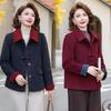 Light Mother Spring and Autumn Short Woolen Coat Noble Jacket In the Elderly Imitation Mink Velvet Clothes
