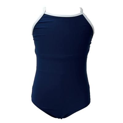 Laqua Kids' One-Piece School Swimsuit for Girls, 140cm, Navy
