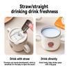 WORTHBUY 250ML Mini 316 Stainless Steel Mug Children Insulated Water Cup Tumbler With Straw&Handle Cute Sealed Milk Coffee Cup