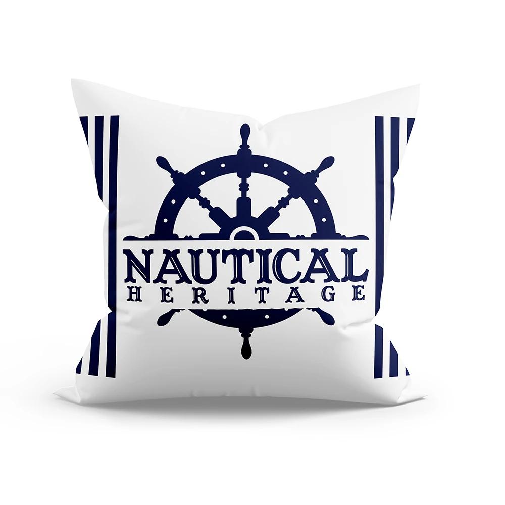 

Домашний Декор Синий Морской Логотип Принт Наволочка Мягкая Полиэстеровая Наволочка Спальня Автомобиль Фунда Де Альмохада 66x66cm жёлтый