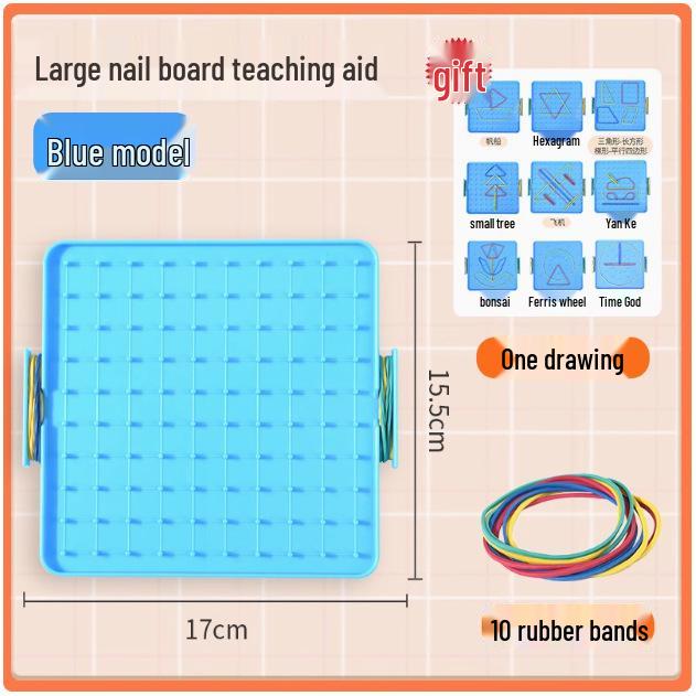 Multifunctional Geometric Pegboard for First & Second Grade Students – Mathematics Teaching Aid with Shapes