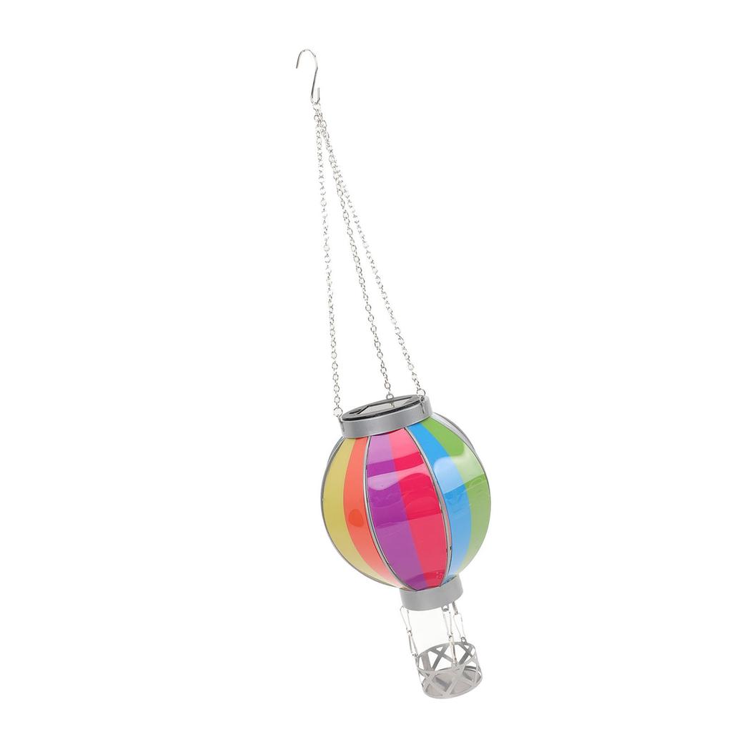 Hot Air Balloon Solar Lantern with Candle Holder Decorative Solar Hot Air Balloon Flickering Flame H