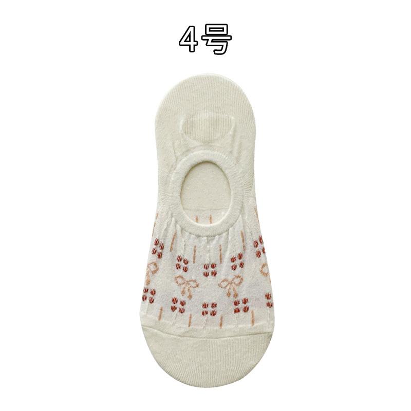Socks Spring Invisible Socks Deodorant Can Not Fall Off With Short Socks Non-Slip Shallow Boat Socks