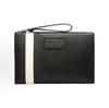 Skid Classic Black And White Striped Retro Zipper Business Casual Commuter Canvas Wallet Clutch Men Wallets 6224070