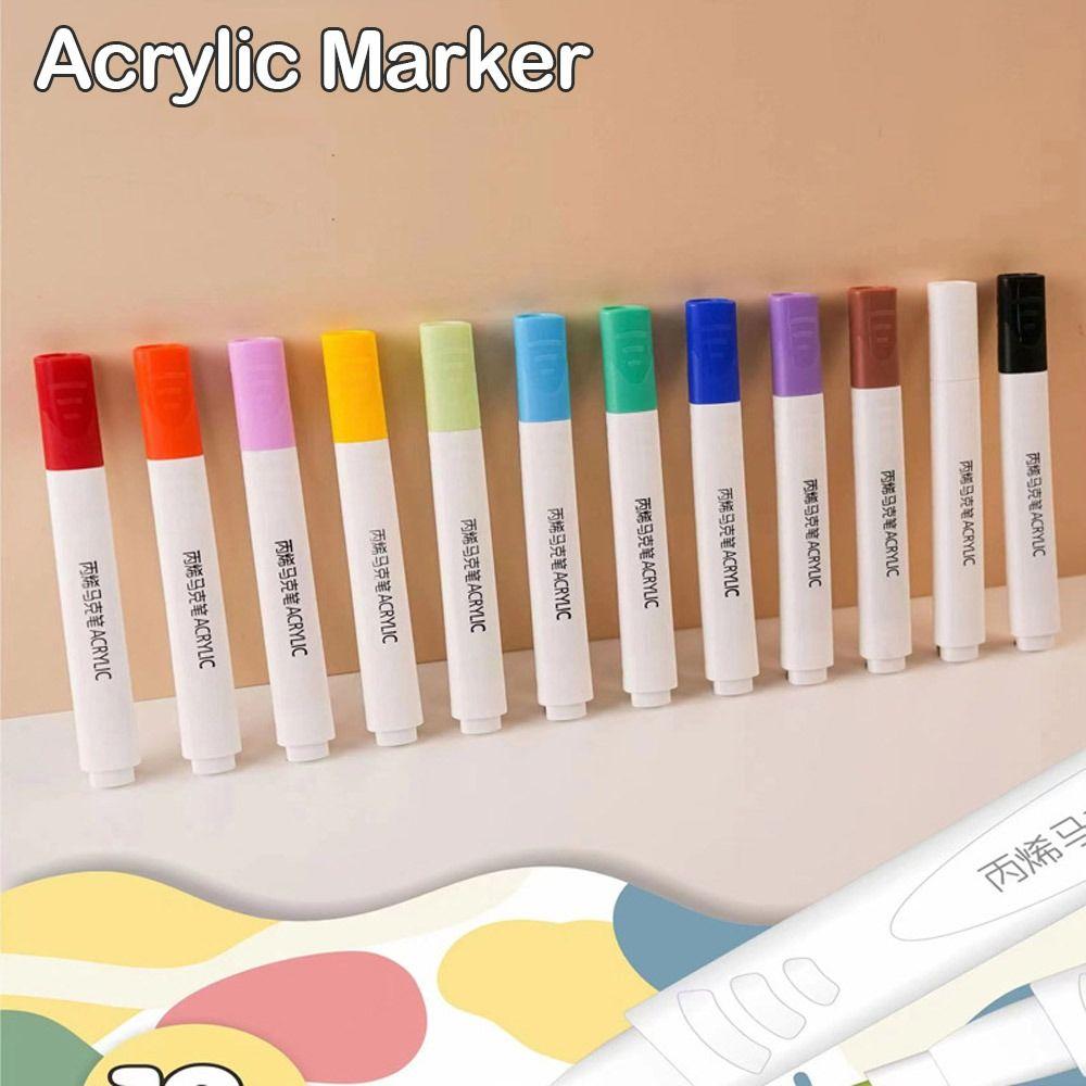 12Pcs/Set Waterproof Golf Accesoires Covering Power Acrylic Painter Ink Pen Color Changing Pen Golf Club Pen