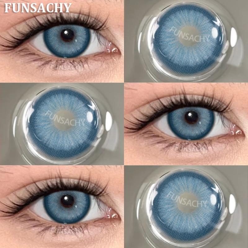FUNSACHY 1 Pair Blue Natural Colored Eye Lenses Gray Fashion Lenses Brown Eye Lens Green High Quality Cosmetics Color Contacts