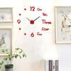 3D Luminous Wall Clock Frameless Acrylic DIY Digital Clock Wall Stickers Mute Clock For Living Room Bedroom Office Wall Decor