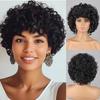 Perruque synthétique courte et bouclée, grande extension en rouleau, en fibre haute température, souple et moelleuse, pour femmes, cosplay, quotidien et fête