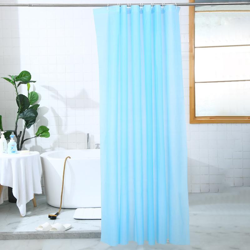 180*180cm Solid Color PEVA Bathroom Waterproof Mildew Proof Fabric Partition Curtain Shower Curtain Home Decor