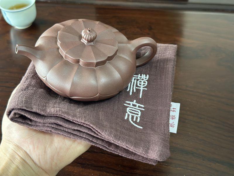 New Cotton tea table absorbent towel thickened teapot heat-resistant double-layer towel high-end elegant Chinese style tea towel