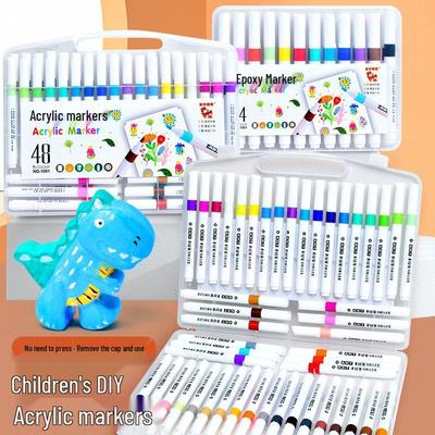 Wasserfestes Kinder-Acrylmarker-Set: Nicht-Transparent, Studenten-Aquarell- und Kunstmalstifte