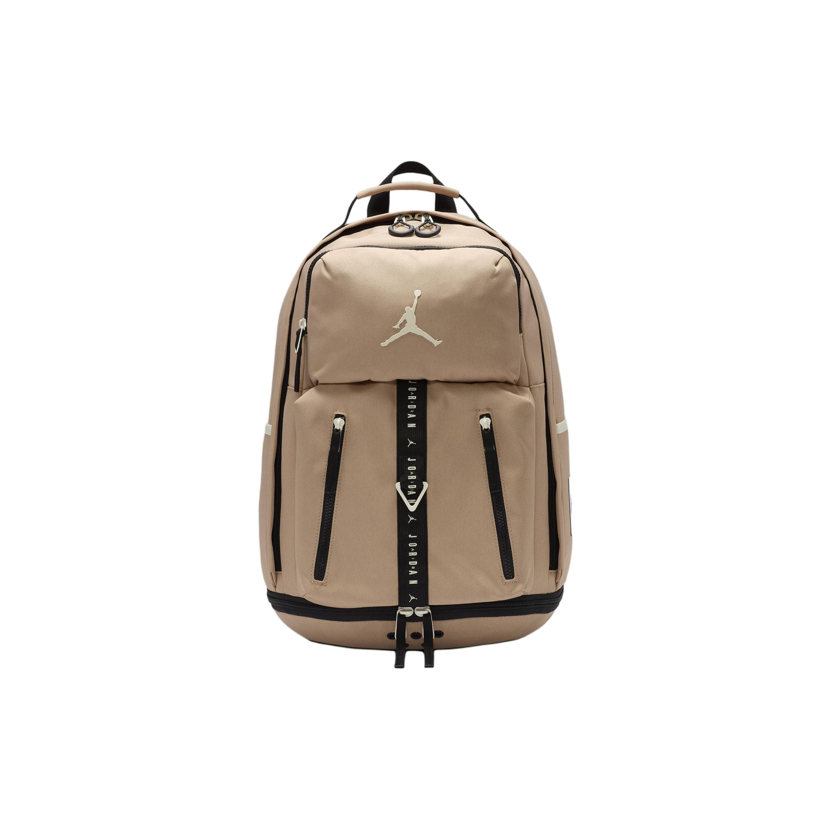 Jordan 35L Sports Casual Large Capacity Polyester Backpack Unisex Backpack Medium-Brown FJ6807-205 Medium Brown