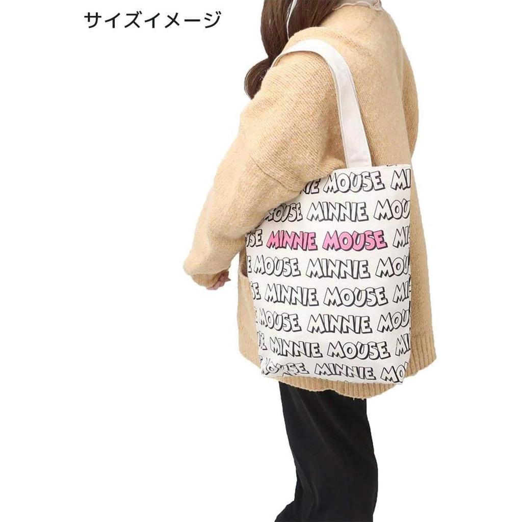 Marushin Tote Disney Mickey Katakana A4 2335050600 Bag, Mouse, Logo, Commuting, School, Size,