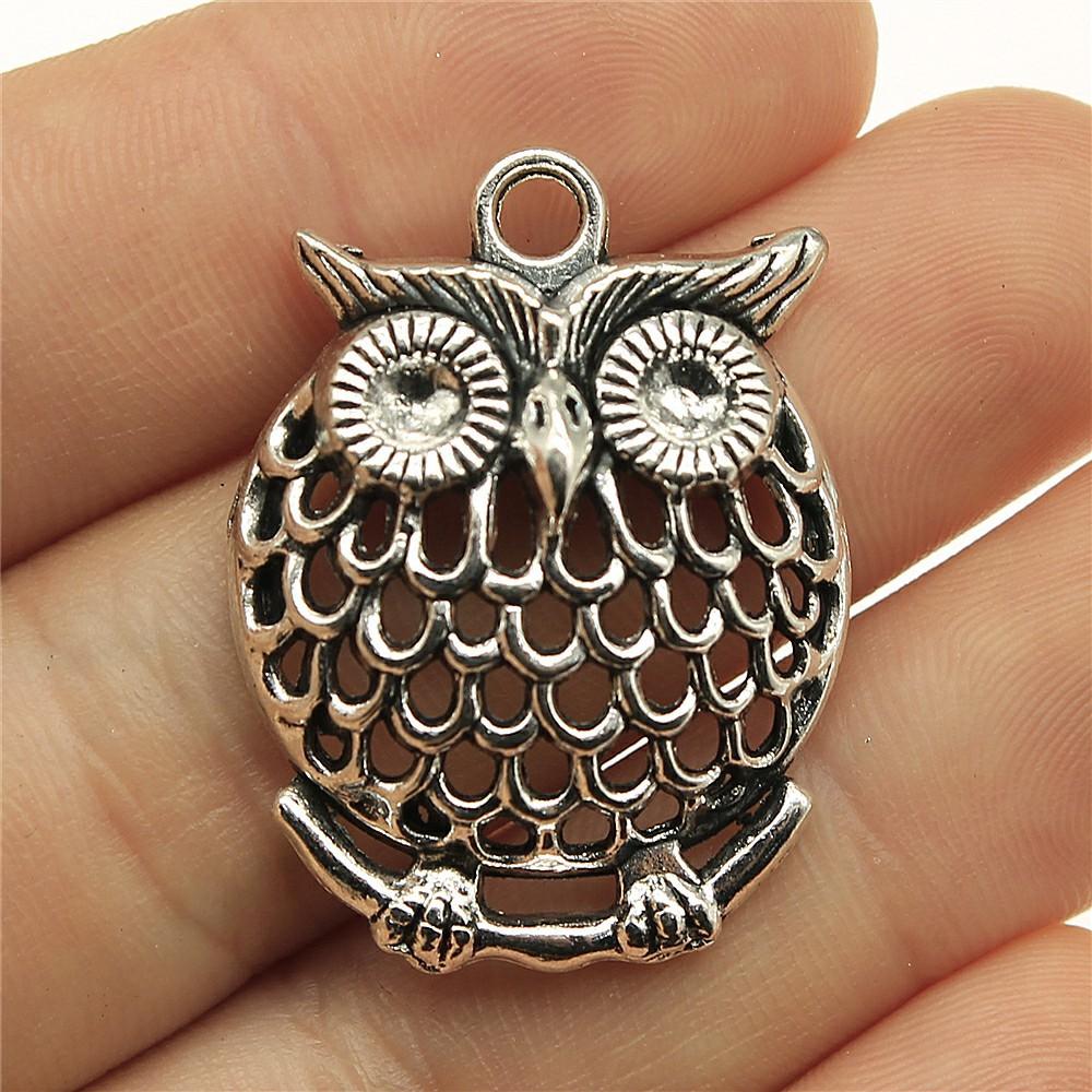 5pcs Charms Owls Antique Silver Color Owl Charms For Jewelry Making Charms Birds Jewelry Findings DIY