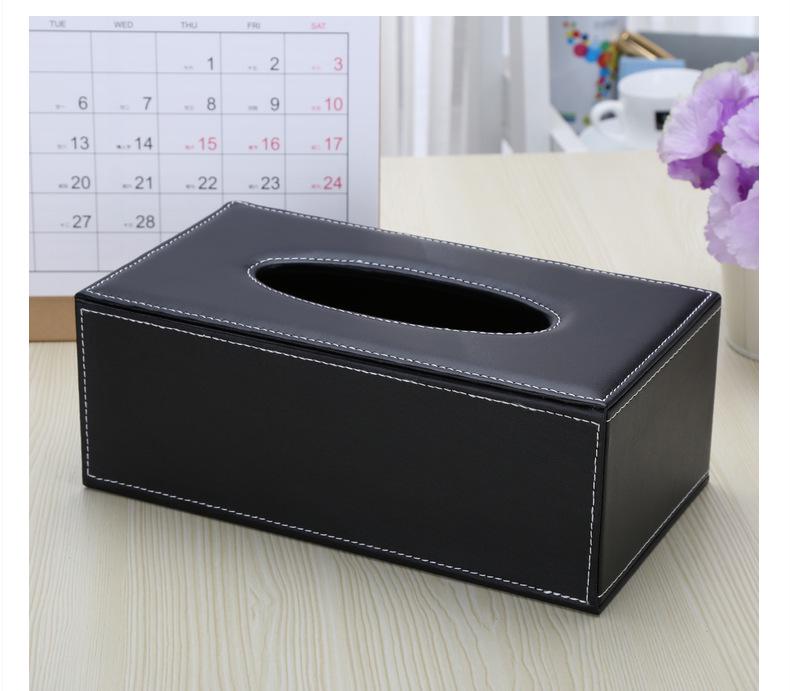 Modern Minimalist Leather Tissue Box for Home, Office, or Hotel