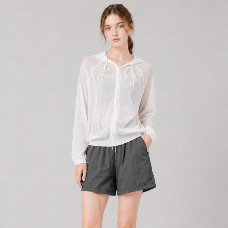 Maribon Sheer Hooded Zip Up Jumper