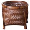 Bamboo Weaving Decorative Flower Pot Cover and Arrangement Basket - Retro Desktop Vase & Handmade Pothos Storage Basket