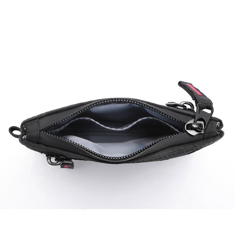 Rfid Credit Card Holder Men Wallets Luxury Nylon Slim Wallet Zipper Key Card Case Male Tactical Purse Coin Purse With Carabiner