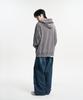 Mubeun Vintage Double-Pleat Wide Curved Denim Pants Washed Deep Blue