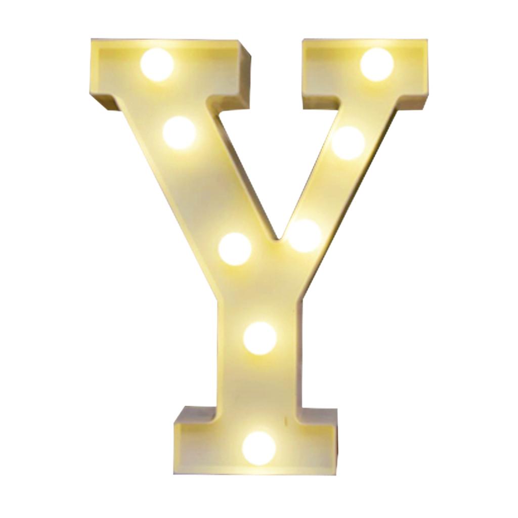 Alphabet LEDs Light Standing Letters Sign with Bulbs Night Lamp Warm White Constant Bright Light Effect 2 * AA Cell Operated IP54 Water Resistance