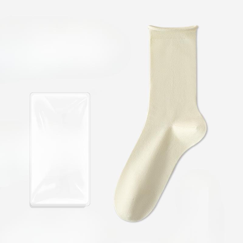 

Женские осенние носки-джокеры с хлопковой кромкой, дышащие, устойчивые к запаху, впитывающие пот, устойчивые к пилингу, трубчатые, махровые. 1 pair кремовый