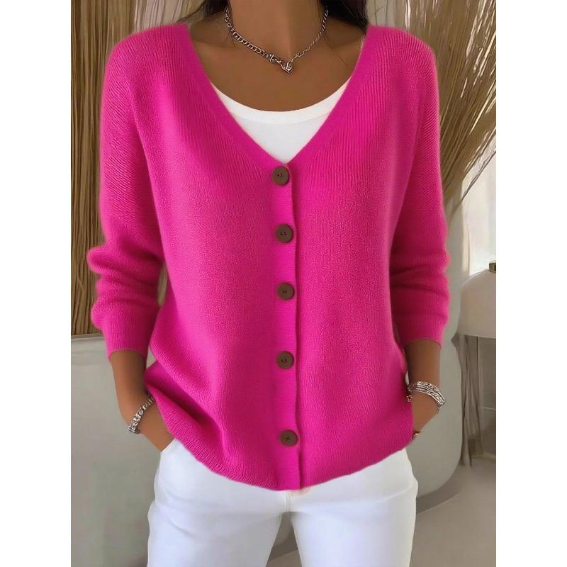 Autumn and Winter New Style Knitted Cardigan for Women Solid Color Casual Fashion Sweater Jacket Women's