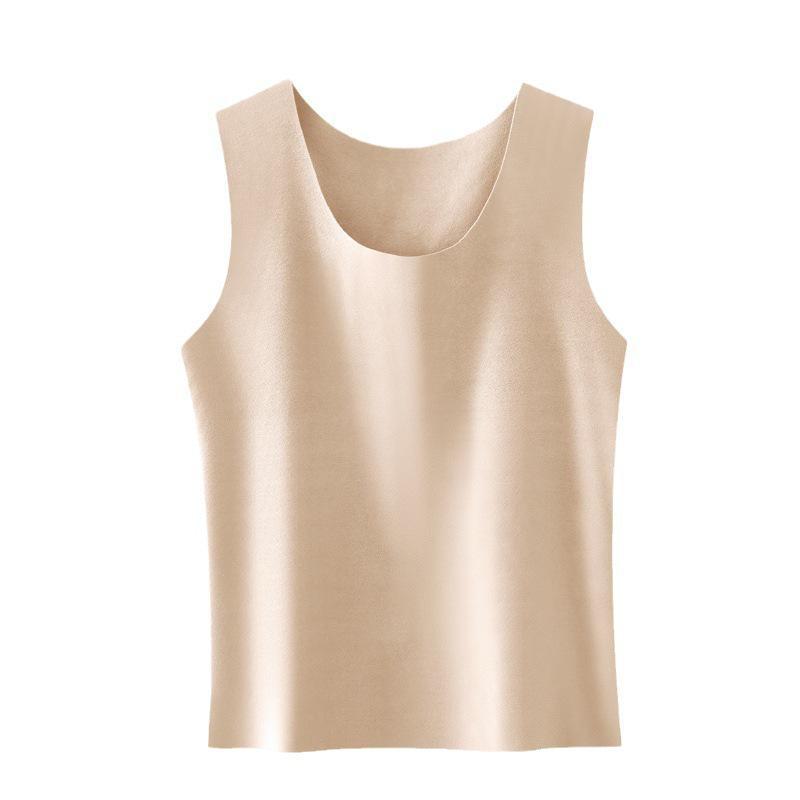 Men's Winter Velvet Thermal Vest - Thickened Base Layer with Warm Belly Patch