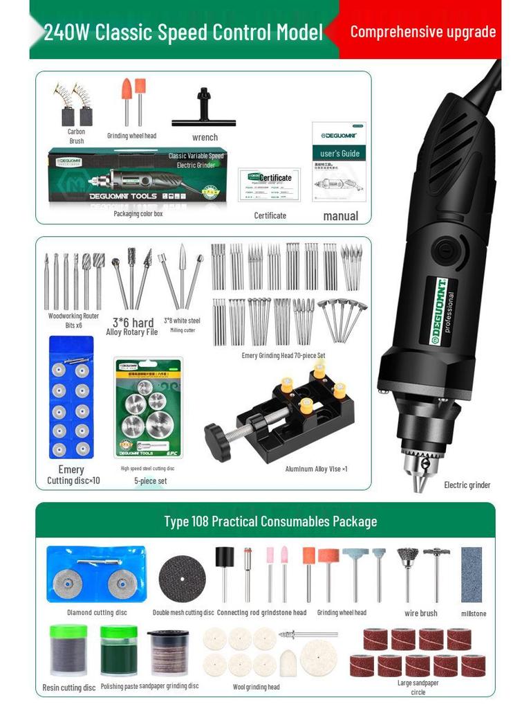 Menite High-Power Electric Grinder: Compact High-Speed Polishing, Cutting, and Engraving Tool.