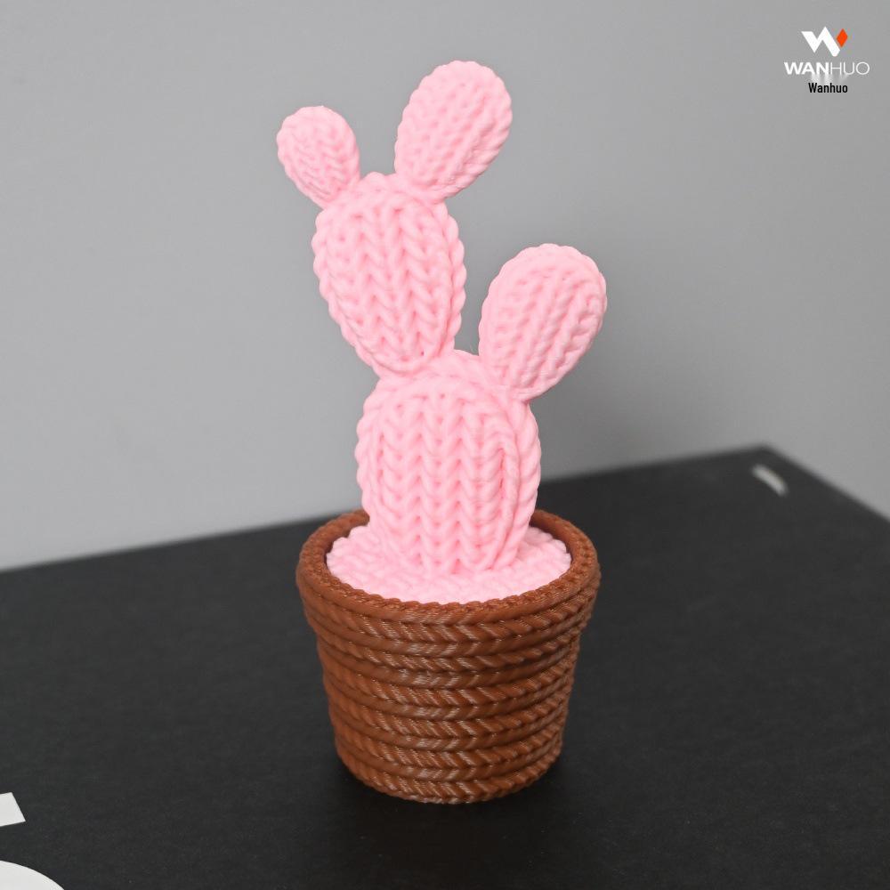 3D Knit Texture Cactus Desktop Ornament - Cute Cactus Toy
