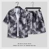 Men's Luxury Ice Silk Summer Suit: New Chinese Style Shirt and Shorts