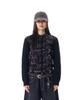 Aakam Camouflage Knit Zip-Up Cardigan (Black)