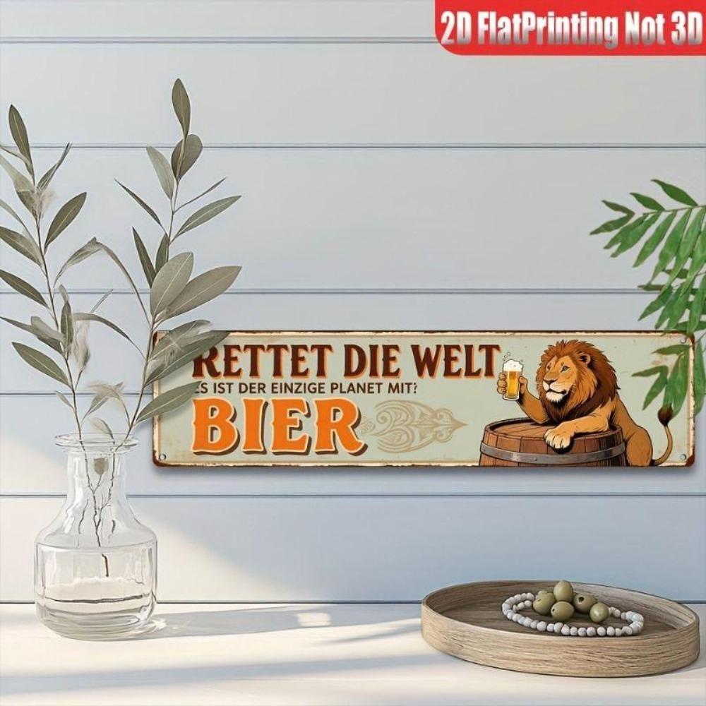 Retro Metal Wall Art for Home Office Beer Bar Decor