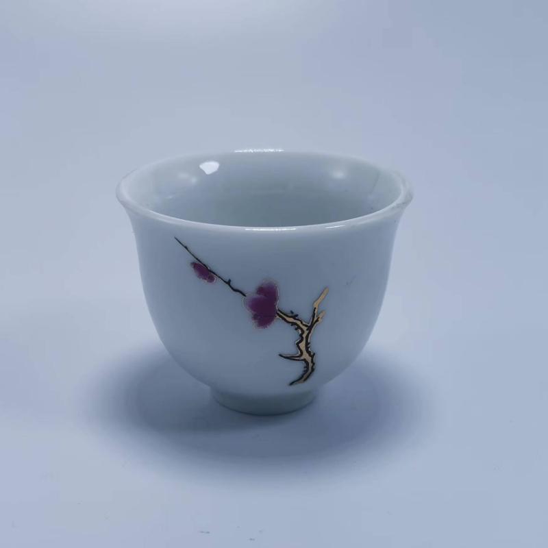 Exquisite White porcelain kungfu tea cup 1pcs,Chinese Teacup Sets teaware China tea cup set,Travel Tea Bowl Kung Fu Tea Set