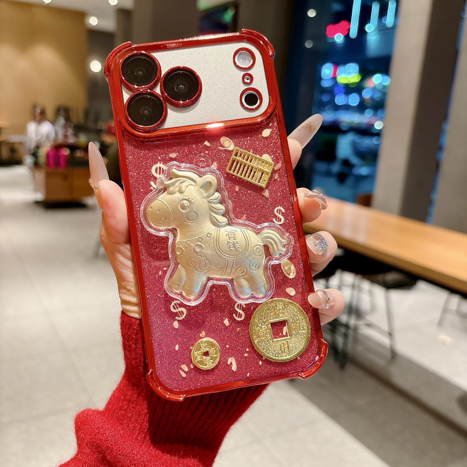 

iPhone 16/17 Pro Max Electroplated Drop-Proof Case - New Year Edition iPhone 11 Pro Max