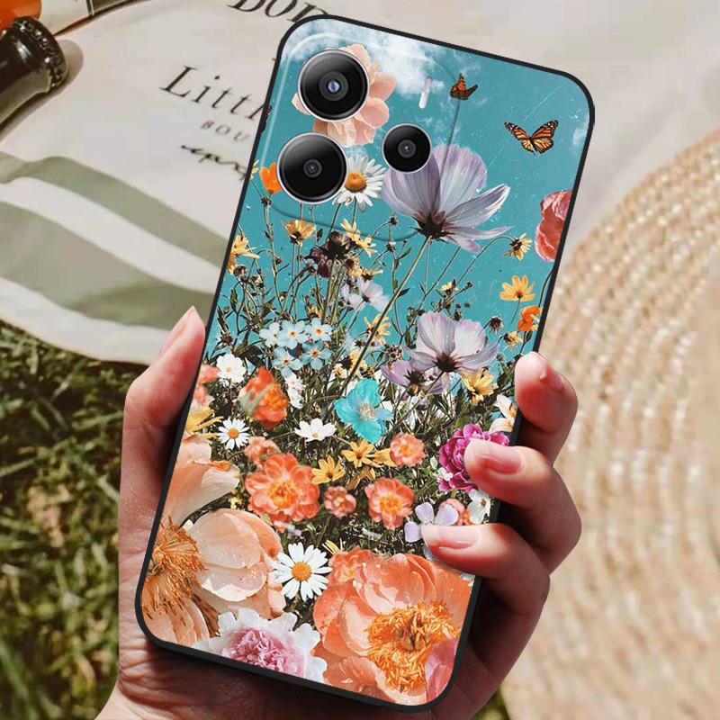 For Xiaomi Redmi Note 14 5G Case Luxury Painted Phone Silicon Back Cover For Redmi Note 14 5G Global 2025 Cases Protective Shell